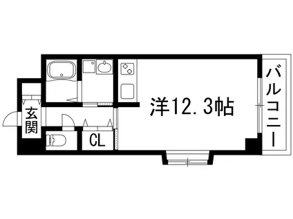 スクエアMKⅡ(ワンルーム/5階)の間取り写真