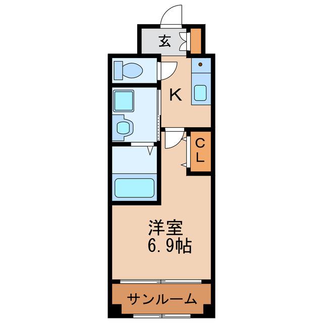 LIDIA(1K/3階)の間取り写真
