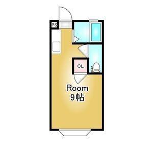 グリーンハイツエコーI(ワンルーム/2階)の間取り写真