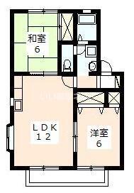 ヴィラ・サザンクロス G(2LDK/2階)の間取り写真