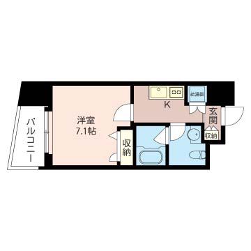 マストライフ中野坂上ANNEX(1K/10階)の間取り写真