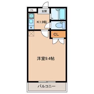 サンシャイン(1K/2階)の間取り写真