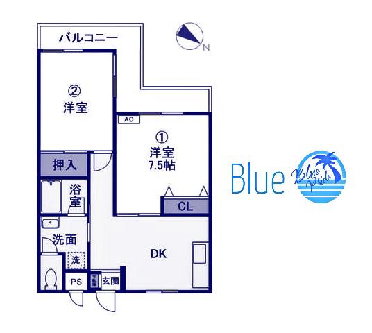 第二セーフズマンション(2DK/2階)の間取り写真