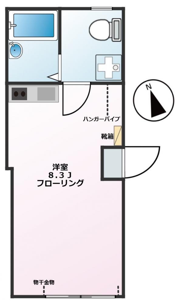 GRAN VITA氷川台(ワンルーム/2階)の間取り写真