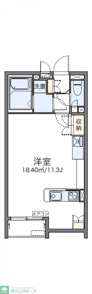 レオネクストベルジュ(ワンルーム/2階)の間取り写真