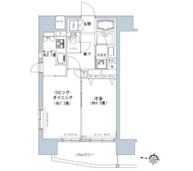 パークキューブ板橋本町(1LDK/14階)の間取り写真