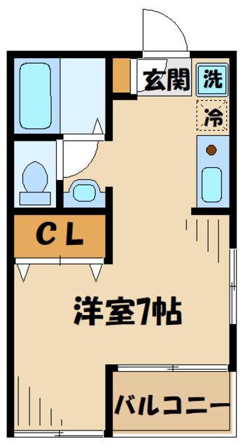 メゾンアテネ(ワンルーム/1階)の間取り写真