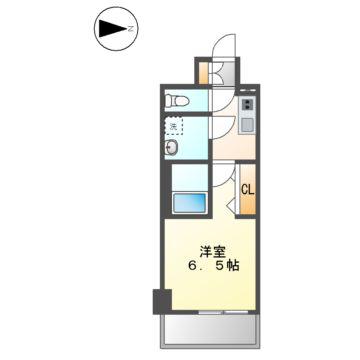 S-RESIDENCE名駅北ALESIA(1K/9階)の間取り写真