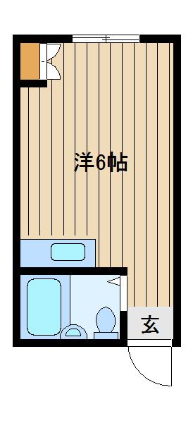 京王井の頭線 久我山駅 徒歩2分 2階建 築39年(ワンルーム/2階)の間取り写真