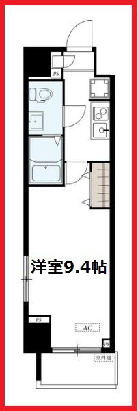 リブリ・東上野(1K/5階)の間取り写真