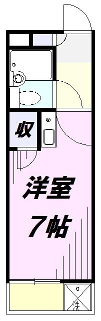 グランシャリオ飯能(ワンルーム/5階)の間取り写真