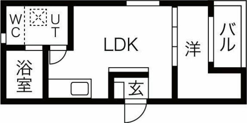 FLEUVE B(1LDK/3階)の間取り写真