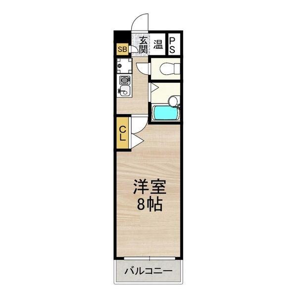 北大阪急行 緑地公園駅 徒歩10分 5階建 築29年(1K/1階)の間取り写真