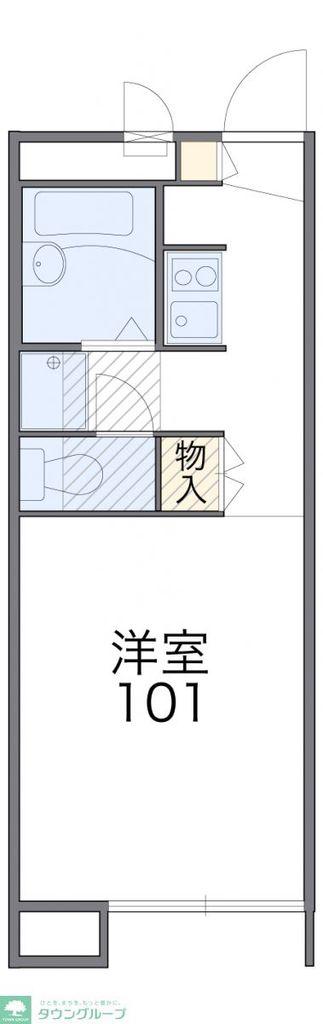 レオパレスアーラOMIYA(1K/1階)の間取り写真