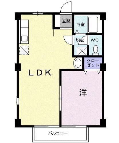 アルカンシェル(1LDK/2階)の間取り写真