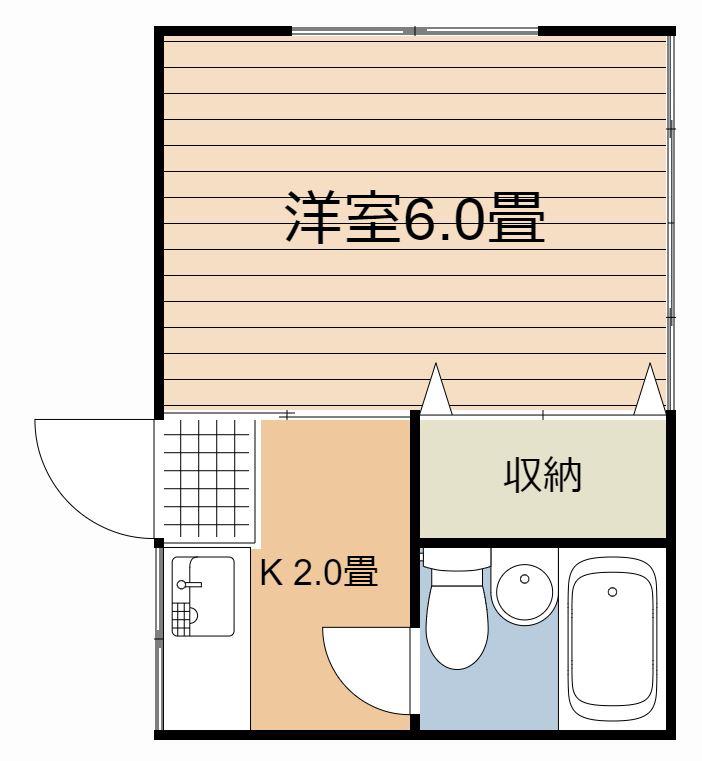 第3住友ハイツ(1K/1階)の間取り写真
