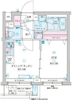 GENOVIA京成立石V 0303(1DK/3階)の間取り写真