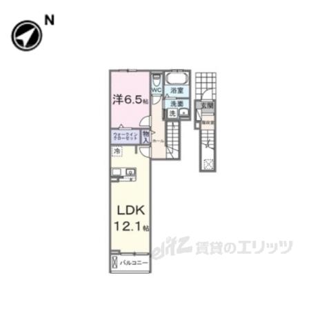 アンシャンテ(1LDK/2階)の間取り写真