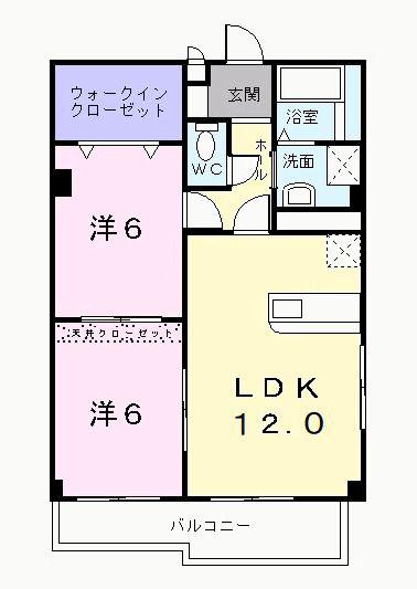 ノーブル6・6(2LDK/4階)の間取り写真
