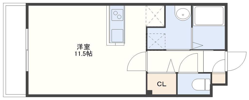 ソレイユ南長崎(ワンルーム/2階)の間取り写真