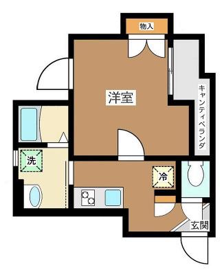 APORON HAUS(1K/3階)の間取り写真
