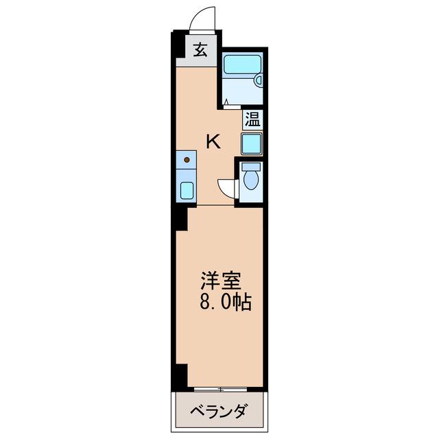 ハウス108筒井(1K/4階)の間取り写真
