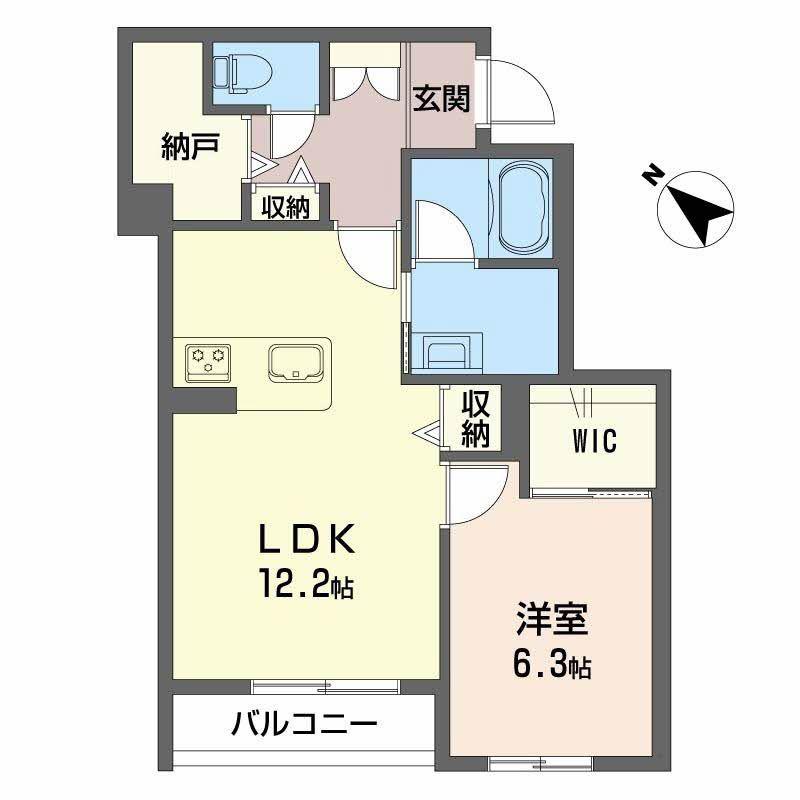 プエンテ サツキ(1LDK/1階)の間取り写真