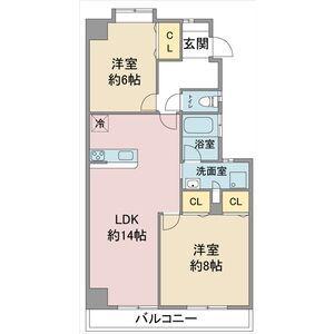 ラ・フォーレ杁ヶ池(2LDK/2階)の間取り写真