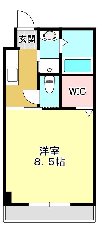 SKY&EARTH(1K/5階)の間取り写真