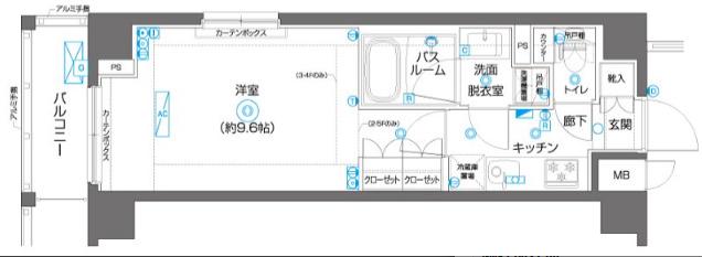 ZOOM上板橋(1K/5階)の間取り写真