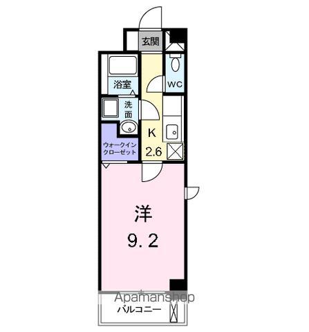 ヴィラ清寿(1K/2階)の間取り写真