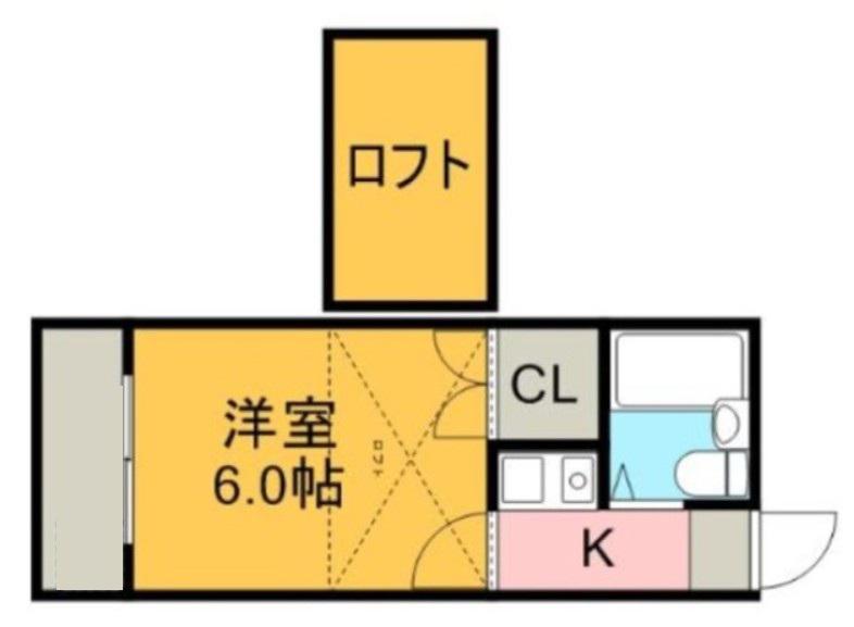 ゼフィランサス橋本(1K/2階)の間取り写真