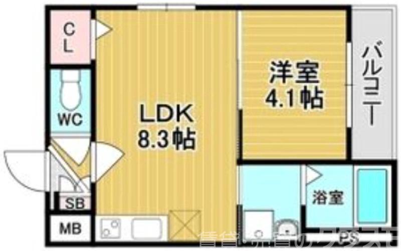 GRAND SUWA(1LDK/1階)の間取り写真