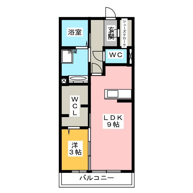 SALT VALLEY COURTII(1LDK/2階)の間取り写真