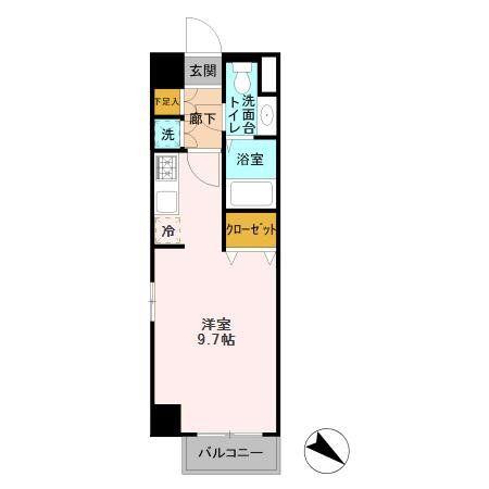登戸N・Tステージ(ワンルーム/6階)の間取り写真
