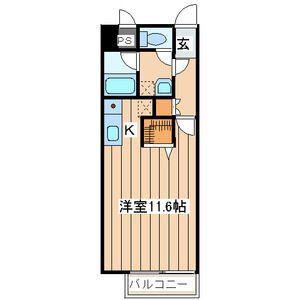 ベルヴェデーレ(ワンルーム/2階)の間取り写真