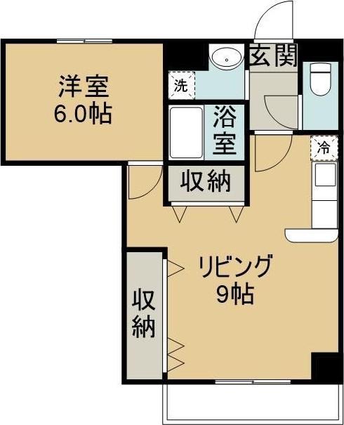 プラムハイツ(1LDK/2階)の間取り写真