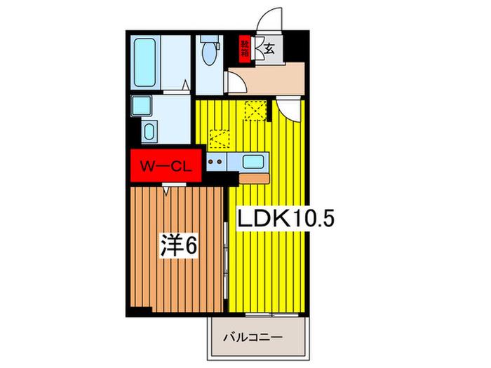 メゾンSG(1LDK/1階)の間取り写真