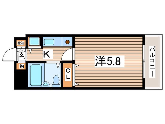 ソリスト綱島(1K/5階)の間取り写真