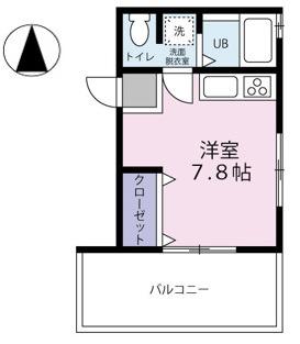 パルハウス(ワンルーム/2階)の間取り写真