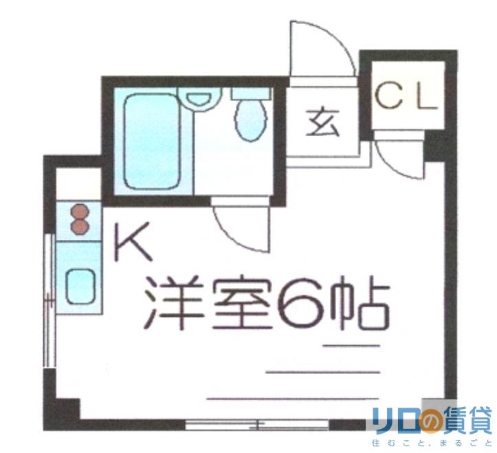 三栄ハイム(ワンルーム/3階)の間取り写真