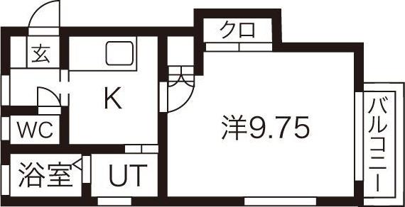 ヌーベルパルティール(1K/2階)の間取り写真