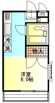 フェリシア(ワンルーム/1階)の間取り写真