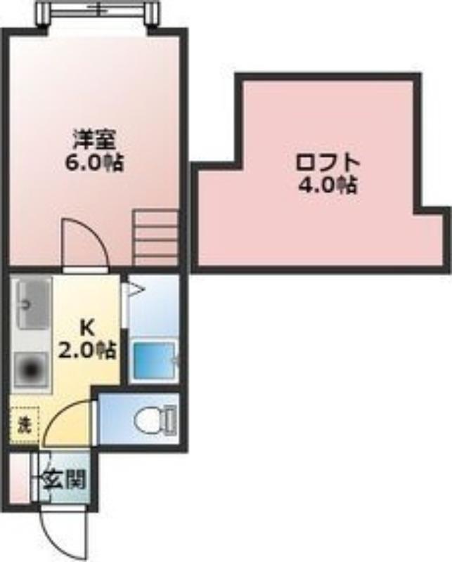 アップルハウス北34条II(1SK/1階)の間取り写真
