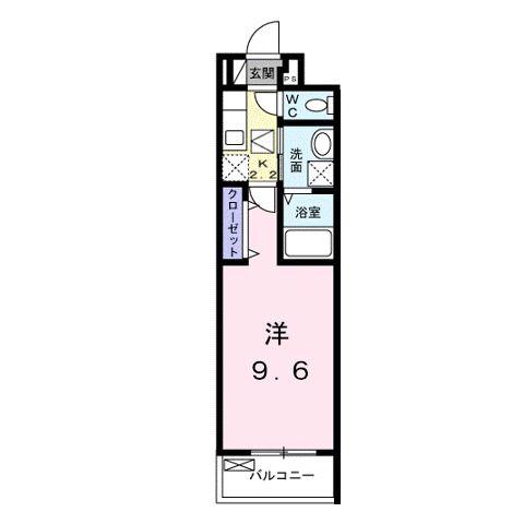 エクセレント(1K/1階)の間取り写真