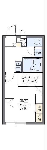 レオパレスコンフォール石橋C(1K/2階)の間取り写真