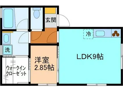 ASLIV(1LDK/1階)の間取り写真