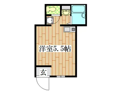 グレーシア(ワンルーム/1階)の間取り写真
