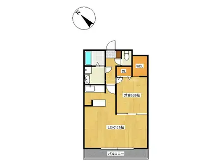 ボア・ソルテ壱番館(1LDK/1階)の間取り写真