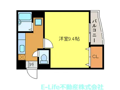 プラッツ・S・水前寺公園(1K/2階)の間取り写真